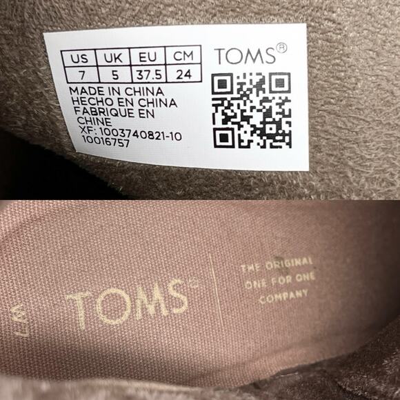 TOMS Womens Raven Water Resistant Wedge Booties Taupe 7 - Picture 9 of 14